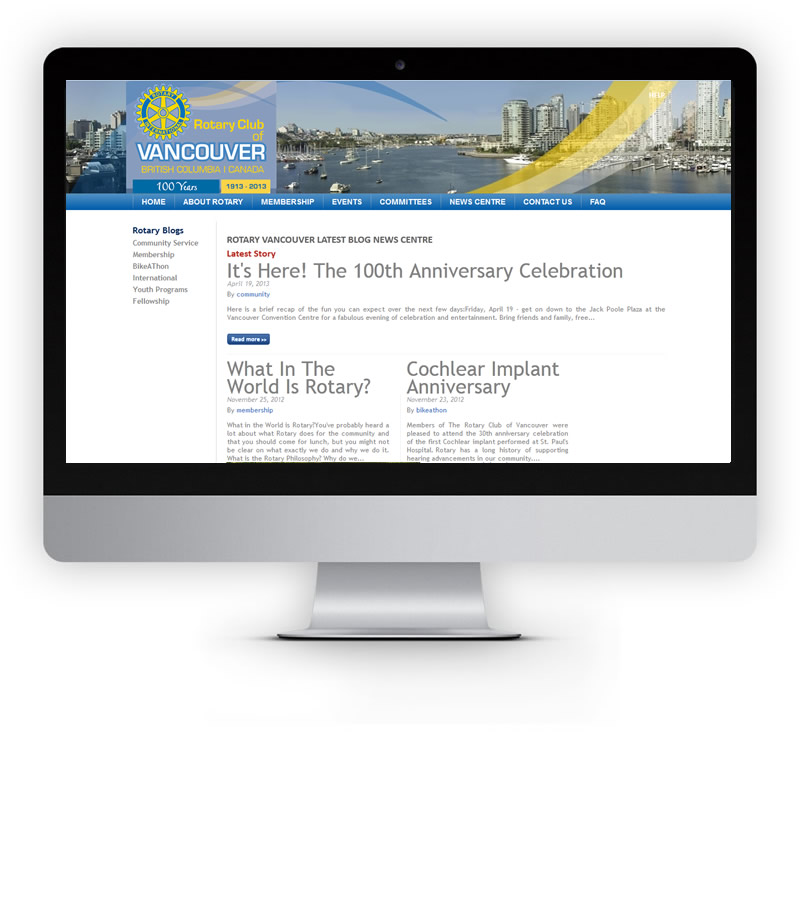 Multiple Socially Integrated Blogs keep their events up to date